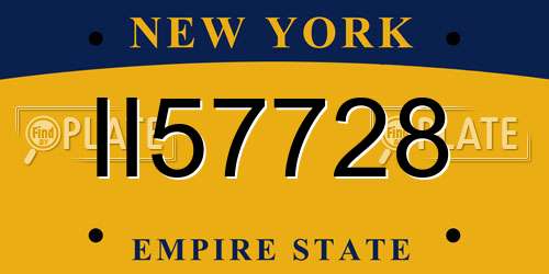 II57728 New York License Plate