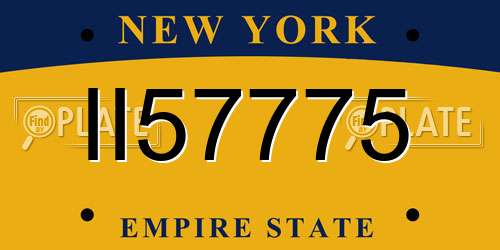 II57775 New York License Plate