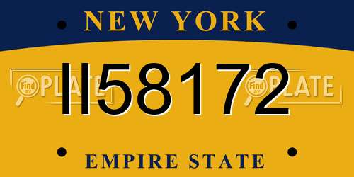 II58172 New York License Plate