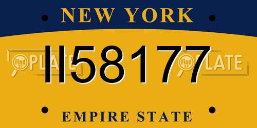II58177 New York License Plate