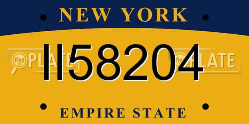 II58204 New York License Plate