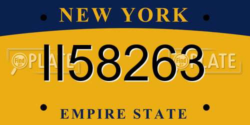 II58263 New York License Plate