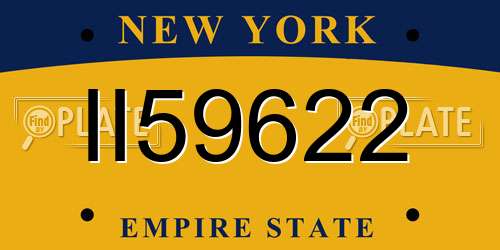 II59622 New York License Plate