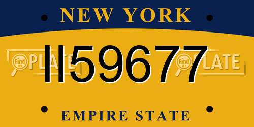 II59677 New York License Plate