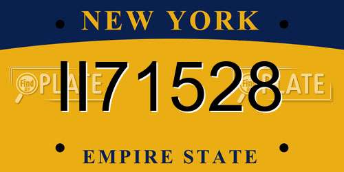 II71528 New York License Plate