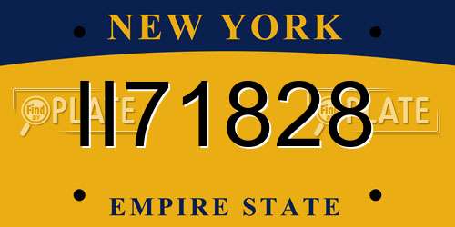 II71828 New York License Plate