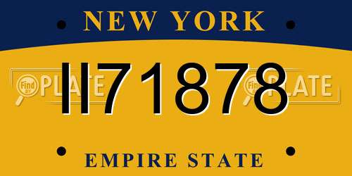 II71878 New York License Plate