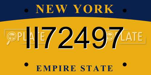II72497 New York License Plate
