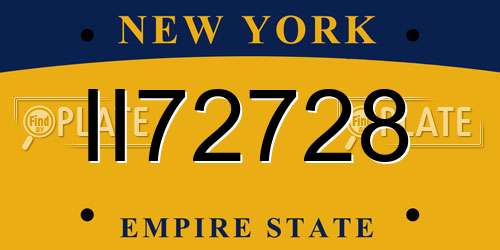 II72728 New York License Plate