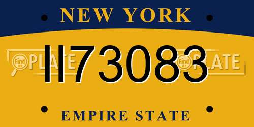 II73083 New York License Plate