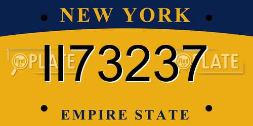 II73237 New York License Plate