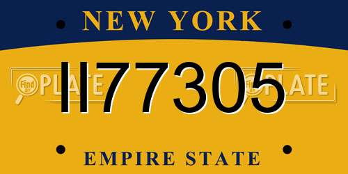 II77305 New York License Plate