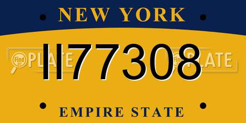 II77308 New York License Plate