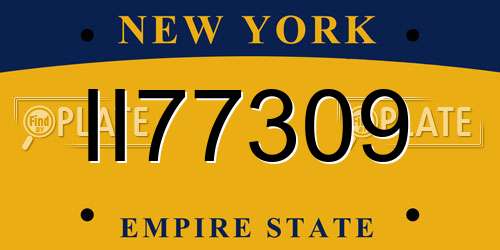II77309 New York License Plate