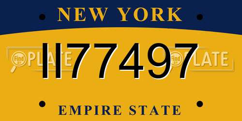 II77497 New York License Plate