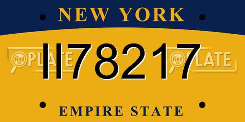 II78217 New York License Plate
