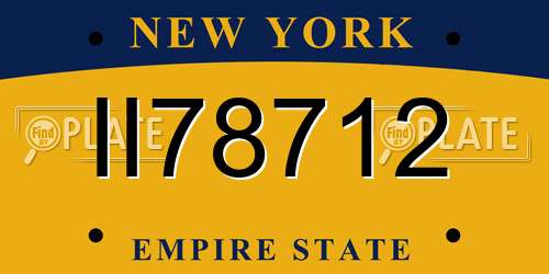II78712 New York License Plate