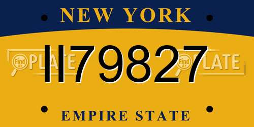 II79827 New York License Plate