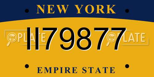 II79877 New York License Plate