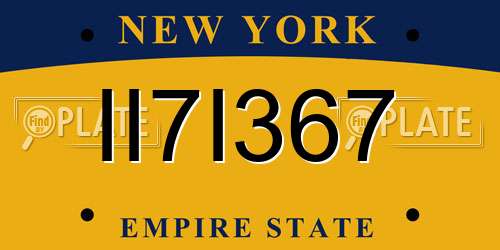 II7I367 New York License Plate