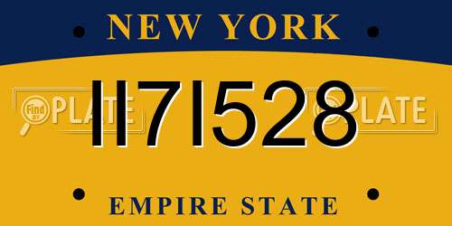 II7I528 New York License Plate