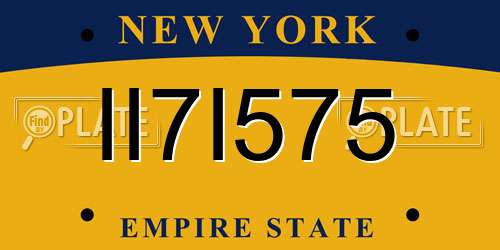 II7I575 New York License Plate