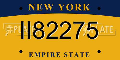 II82275 New York License Plate