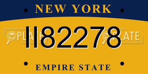 II82278 New York License Plate