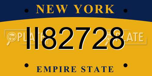 II82728 New York License Plate