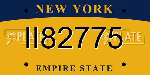 II82775 New York License Plate