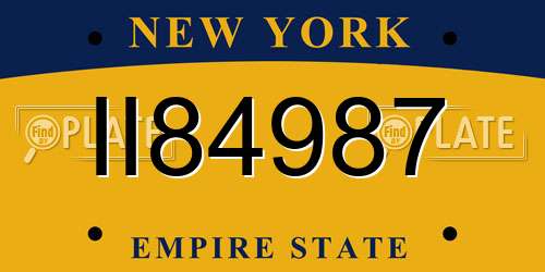 II84987 New York License Plate