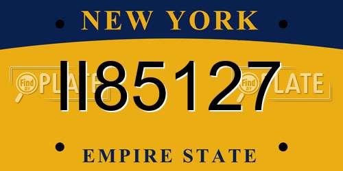 II85127 New York License Plate