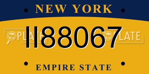 II88067 New York License Plate