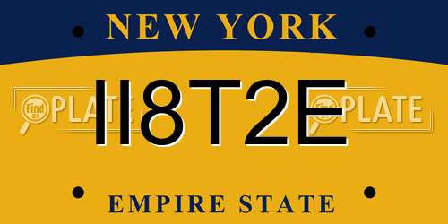 II8T2E New York License Plate