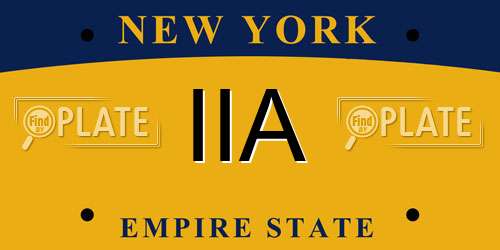 IIA New York License Plate