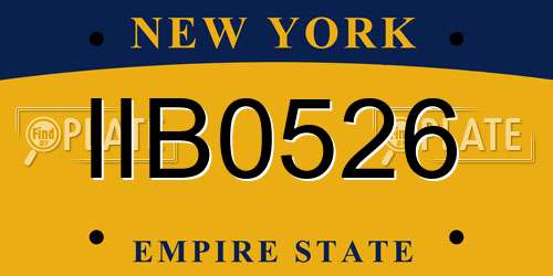 IIB0526 New York License Plate