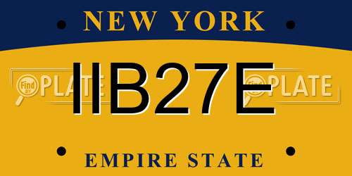 IIB27E New York License Plate