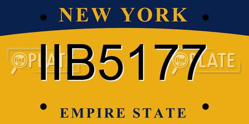 IIB5177 New York License Plate