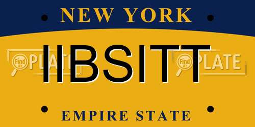 IIBSITT New York License Plate