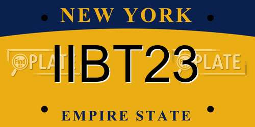 IIBT23 New York License Plate