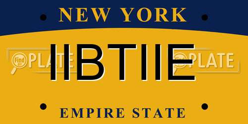IIBTIIE New York License Plate