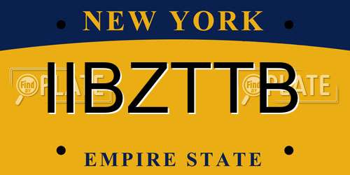 IIBZTTB New York License Plate