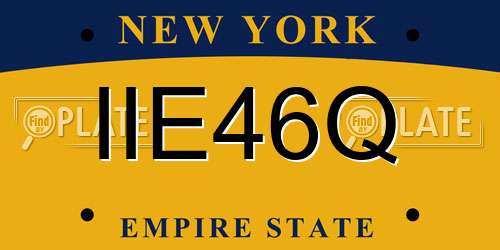 IIE46Q New York License Plate