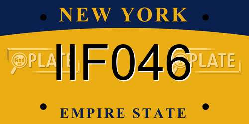 IIF046 New York License Plate
