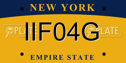 IIF04G New York License Plate