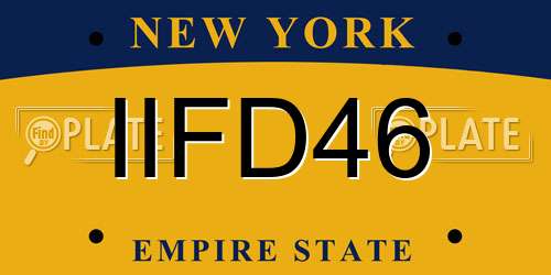 IIFD46 New York License Plate