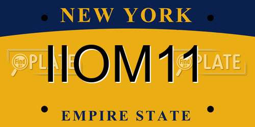 IIOM11 New York License Plate