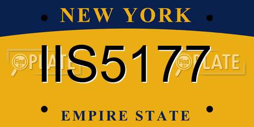 IIS5177 New York License Plate