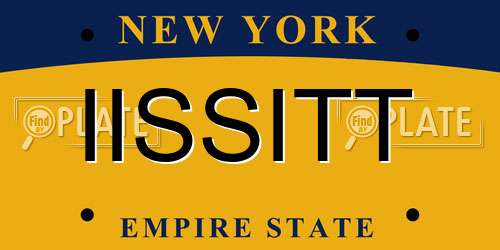 IISSITT New York License Plate