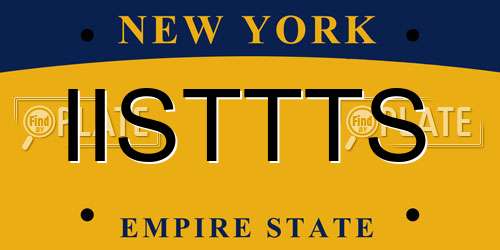 IISTTTS New York License Plate